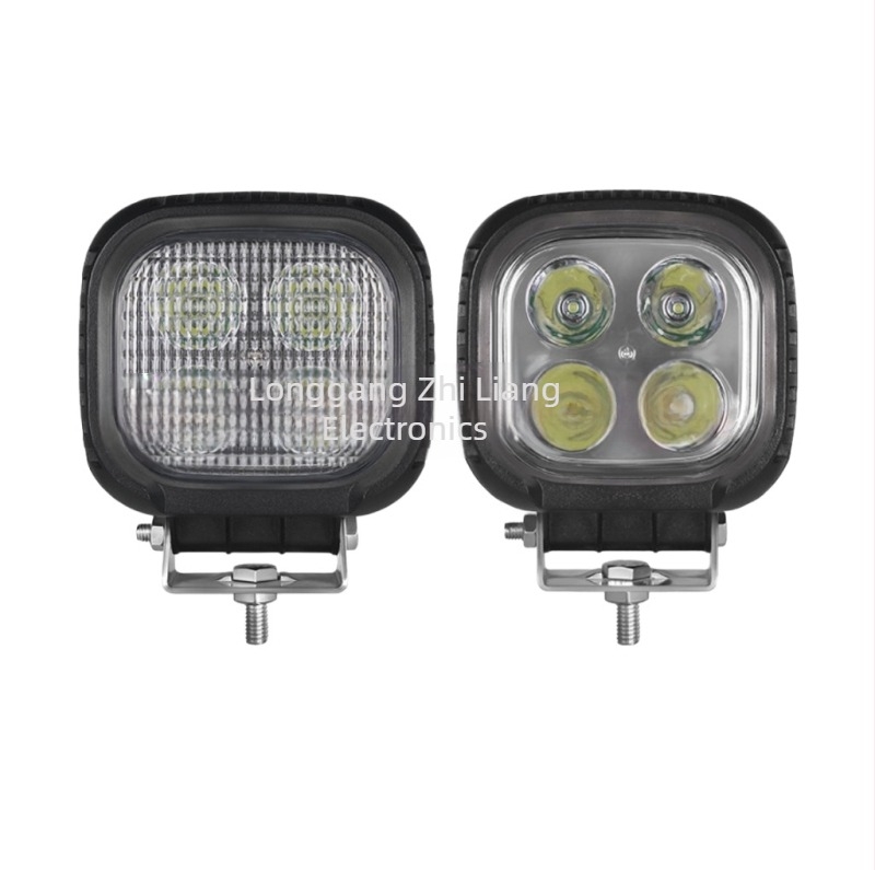 40W квадратна LED работна светлина за мотокари и трактори - 10-30V, 5800 lm, IP67, 6500K