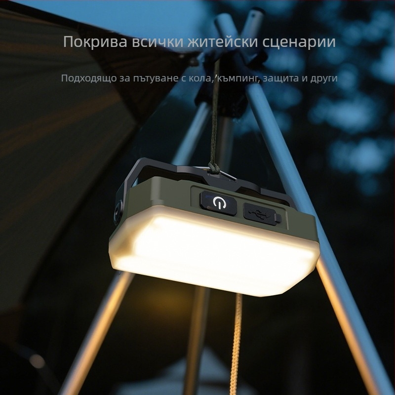 LED кемпинг лампа, преносима, презареждаема, дълъг живот на батерията, магнитна основа, аварийно осветление