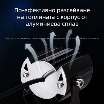 LED преден фар за електрическо превозно средство, водоустойчив квадратен дизайн, жълта светлина, висока яркост, висок и нисък режим