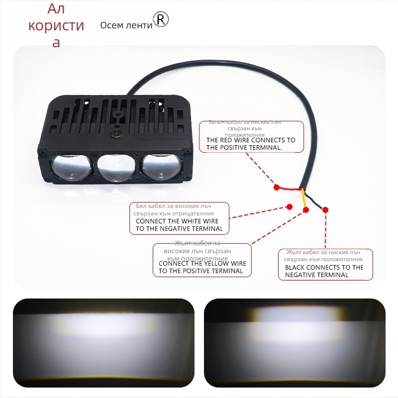 GM LED прожектор с три обектива, 100W, 6600 lm, 9-60V, модел Q3