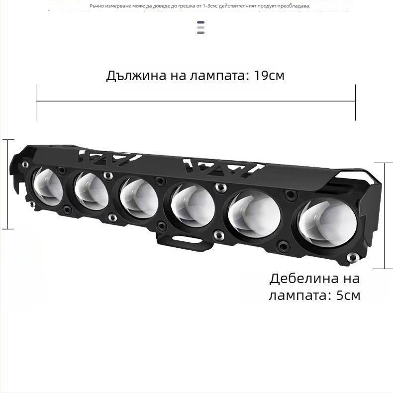 LED фар за мотоциклет с проекторна леща — алуминиева сплав, 12-85V, 5064 LED, Guang Zhi Wang Xin