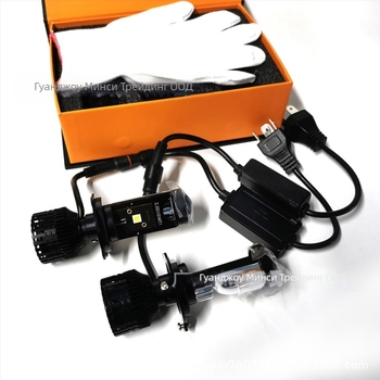 Y10 LED фар за мотоциклет с двойна светлина H4/H7 и мини леща с рибешко око, 12V, 36W, 6000LM, IP67