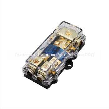 Автомобилен аудио аксесоар: 1 вход-2 изхода, предпазител за захранване и комплект за субуфер; тегло 0.1