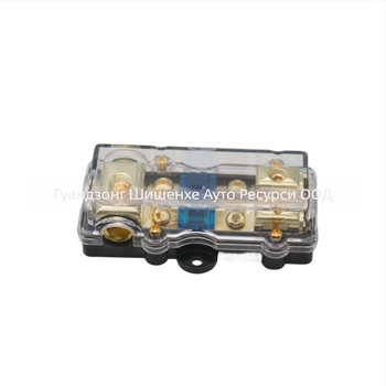 Автомобилен аудио аксесоар: 1 вход-2 изхода, предпазител за захранване и комплект за субуфер; тегло 0.1