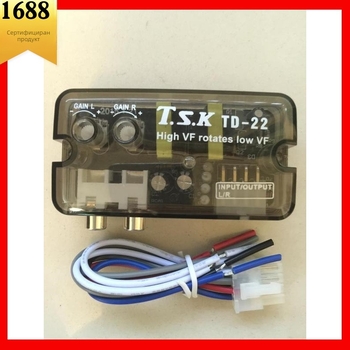 Автомобилен аудио конвертор от висок към нисък диапазон, с функция забавяне на басовия канал, активен режим, модел TSK/TD-22
