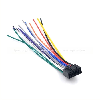 16-пиново аудио окабеляване за автомобилна стерео система, свързване към CD плеър