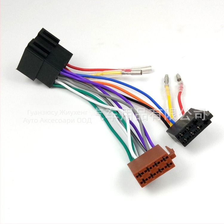 Кабелен конектор за Volkswagen: женски към ISO разделен мъжки щепсел, 12V, пластмасов