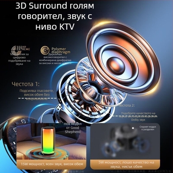 Bluetooth говорител с Berlin Sound, безжичен, стъклен корпус, за дома и на открито