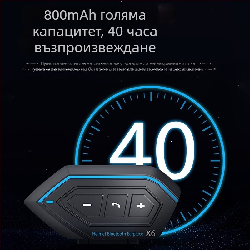Мотоциклетна каска Bluetooth слушалка – IP67 водоустойчива, Bluetooth 5.0, ниска латентност, тегло 50 g, диаметър на говорителя 30 мм