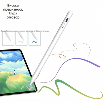Тъч стилус за iPad с защита срещу случайно докосване, магнитно задържане, датчик за наклон, сменяем връх, модел P9