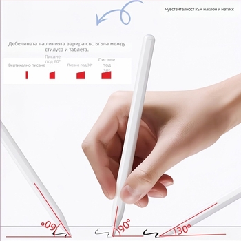 Стилус за iPad Q6 с магнитно задържане и зареждане Type-C, съвместим с iPad, пускане 2025