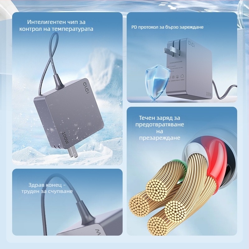 GaN ASUS USB-C зарядно за лаптоп 20V 5A 100W