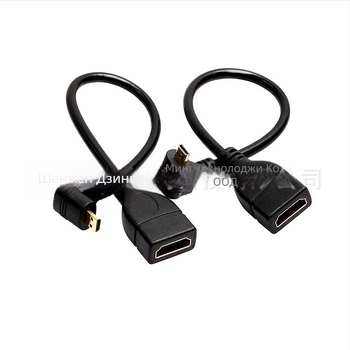 90° ъглов micro HDMI към HDMI женски адаптер кабел за таблет