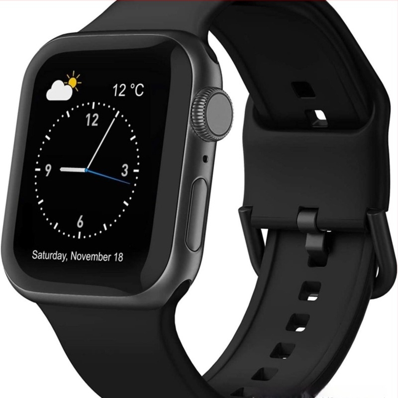 Apple Watch NM силиконова каишка — съвместима с Apple Watch, модерен стил, катарама