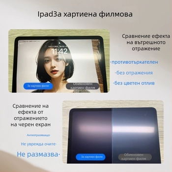 Филм за дисплей на iPad Pro – папироподобен филм, 3A клас, антиотражателен, висока резолюция, защита от синя светлина