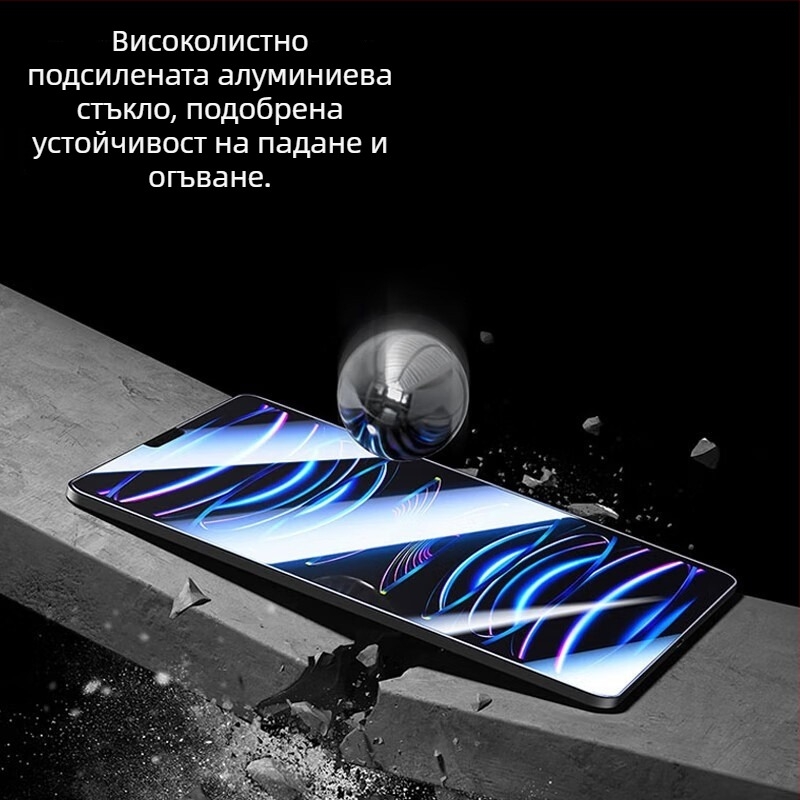 AIBILI закалено стъкло за предна защита на Apple iPad — HD, прахоустойчиво, антиотпечатъчно, удароустойчиво, пълен екран