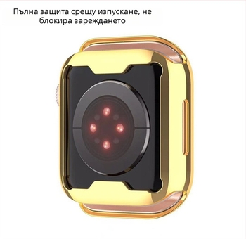 Apple Watch Series 7 защитен калъф, TPU, електроплатиран финиш, против надраскване
