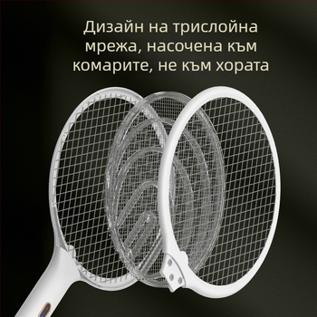 Електрическа мухобойка за комари | Модел: 22 gray 22 gold | Приложима площ: 20–50 м2 | Батерия: 501–800 mAh | Метод на убиване: електрически удар