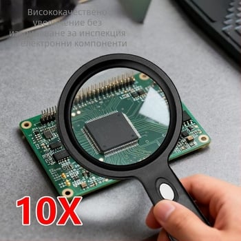 Chuda ръчна лупа за четене на възрастни, 10x HD леща