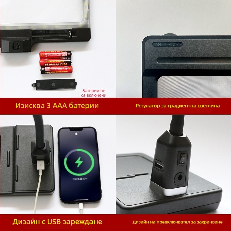 Държач за телефон с Френел леща и настолен увеличител, двуфункционален, отделяем ръчен увеличител, модел F8913T, марка Star