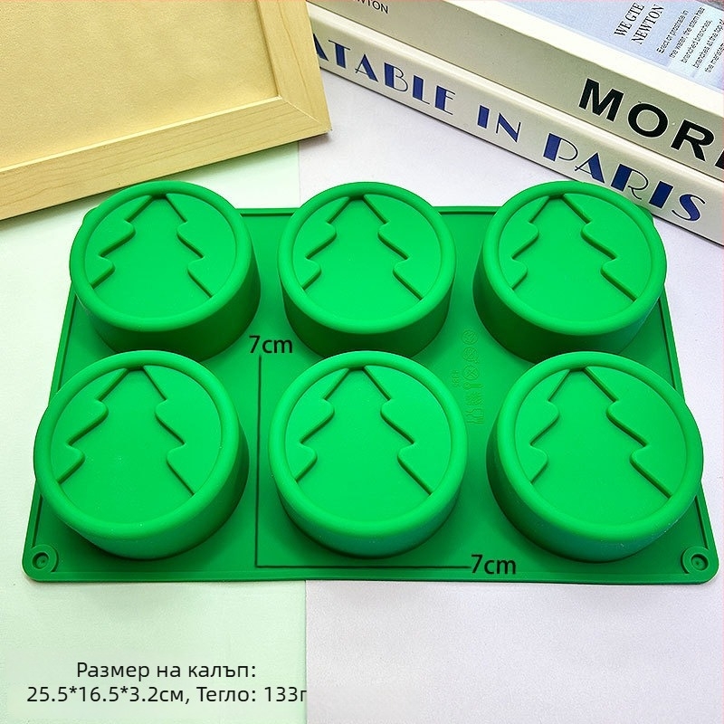 Силиконова форма за Дядо Коледа и Коледно дърво – многофункционална за печене, шоколадов мус, свещ, гипс и сапун