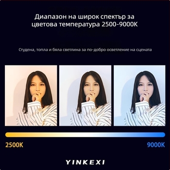 Inkex WL мини LED светлина за запълване – портативна джобна лампа, 7W, 3.7V, три цветови температури, ръчна употреба за лайв селфи видеозапис