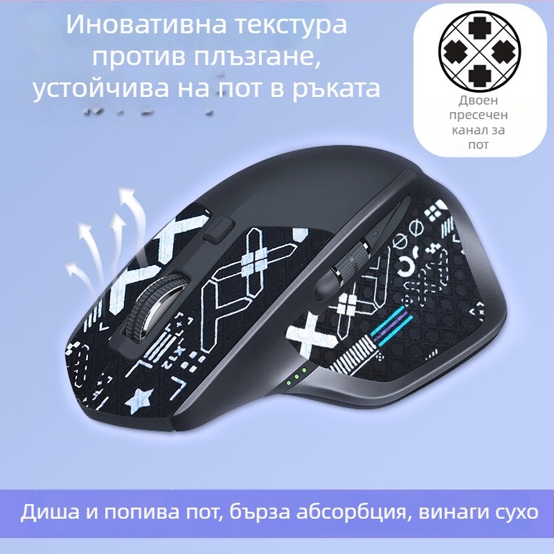 Антихлъзгащ се стикер за мишка Warm Rice MX3, съвместим с Logitech MX Master 3/3s, кожа, персонализирани образци