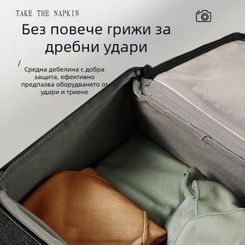 Чанта за камера от плат, монотонен дизайн, подплата от плат, ергономичен гръб, съвместима с DSLR и безогледални камери (Есен 2020)