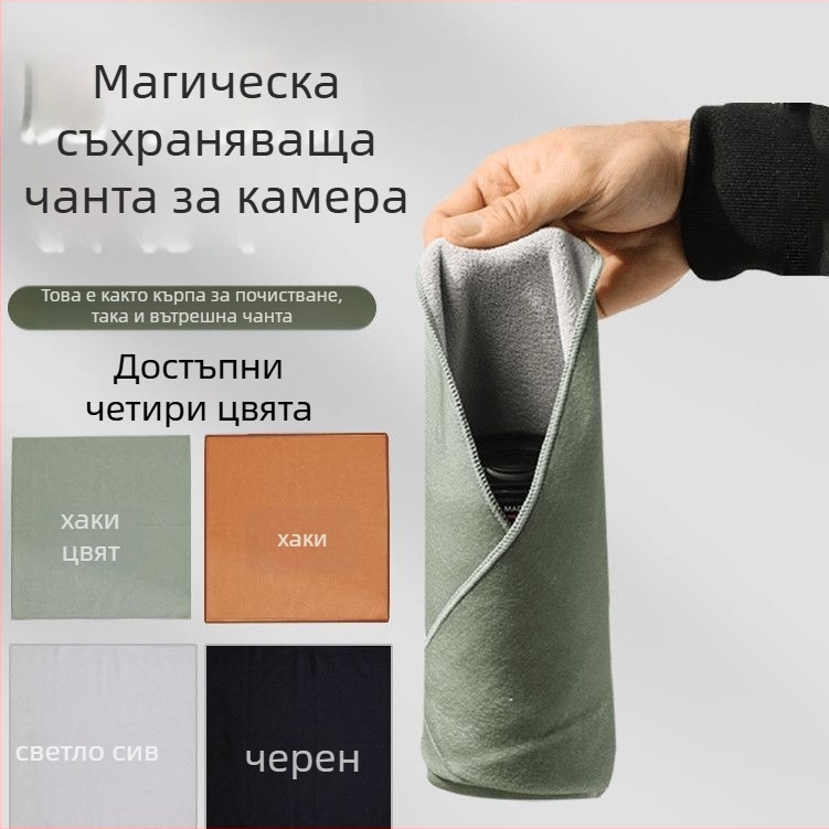 Чанта за камера от плат, монотонен дизайн, подплата от плат, ергономичен гръб, съвместима с DSLR и безогледални камери (Есен 2020)
