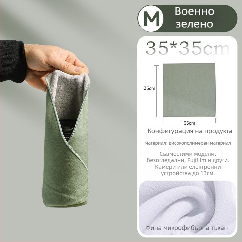 Чанта за камера от плат, монотонен дизайн, подплата от плат, ергономичен гръб, съвместима с DSLR и безогледални камери (Есен 2020)