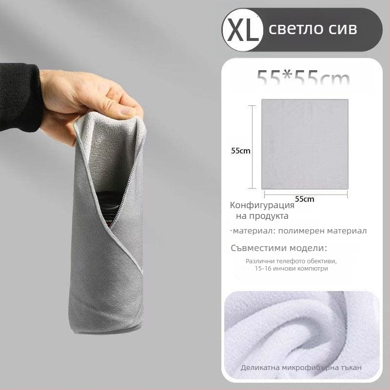 Чанта за камера от плат, монотонен дизайн, подплата от плат, ергономичен гръб, съвместима с DSLR и безогледални камери (Есен 2020)