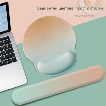 Десктоп подложка за клавиатура и мишка, противохлъзгаща каучукова повърхност, инжекционно формована, стил гейминг и киберспорт