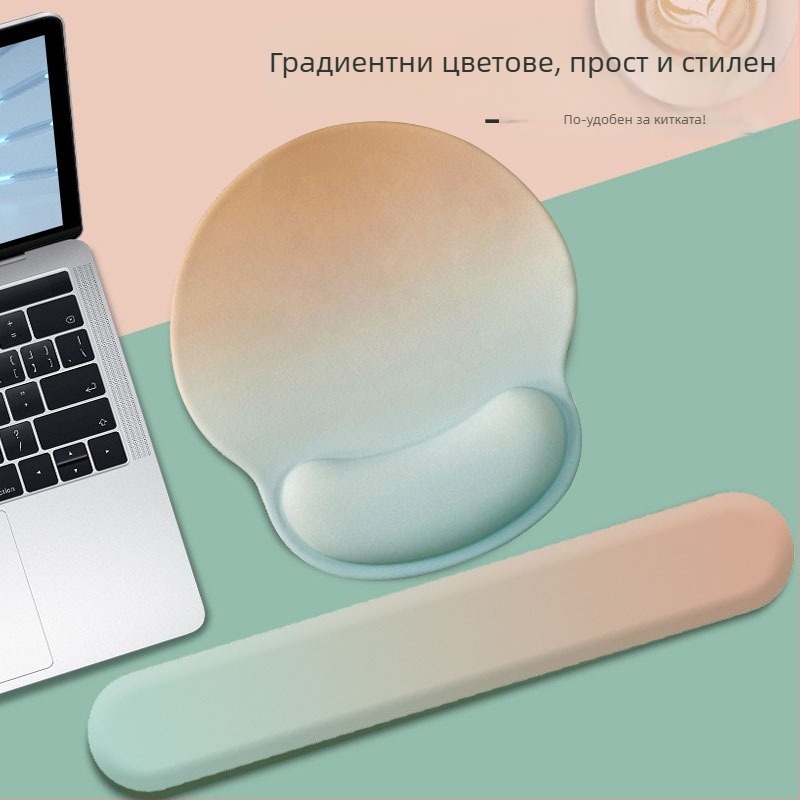 Десктоп подложка за клавиатура и мишка, противохлъзгаща каучукова повърхност, инжекционно формована, стил гейминг и киберспорт