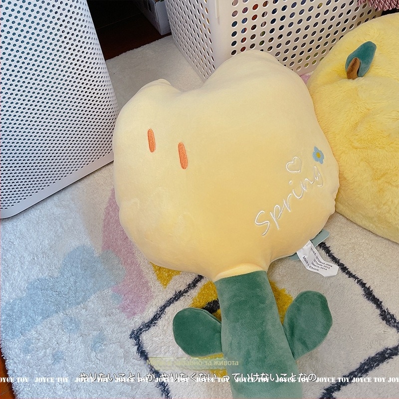 Тюлпанова цветна плюшена кукла - кристално мек плюш, дизайн в стил растение, пълнеж PP памук, марка Cute Pine, лицензиран частен бранд, възраст 7–14 години