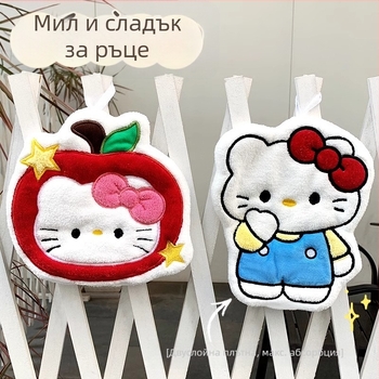 Ръчна кърпа от корал флис с дизайн на котка, супер попиване и бързо изсъхване, грамаж 30–50 g, 120D прежда, бродиране и подгъване