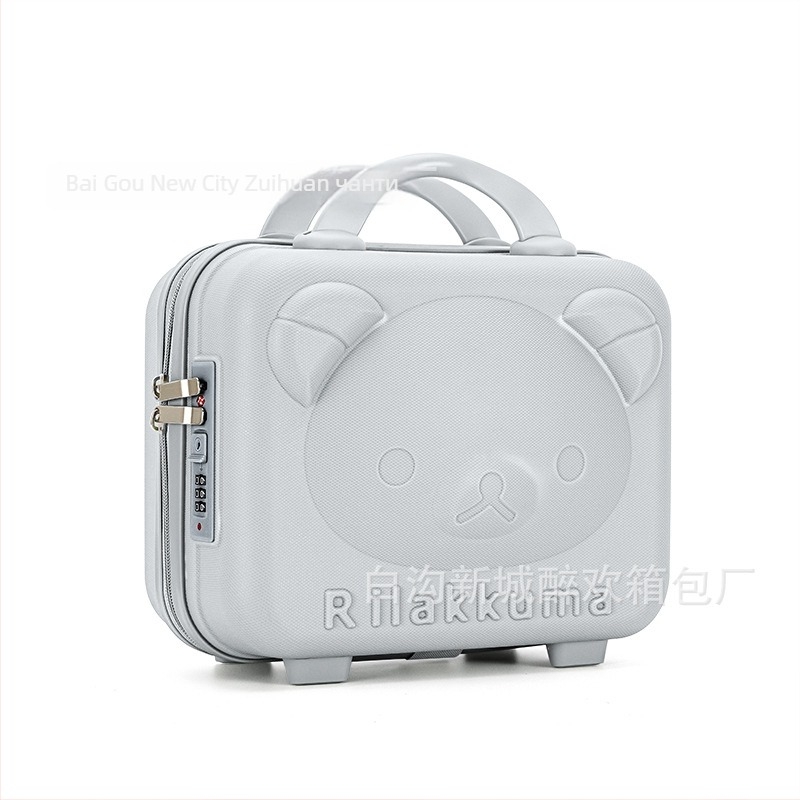 Кутия за грим с мотив мечка, PP материал, цип, въртящи се колела, разширителен слой, тегло 0,78 кг