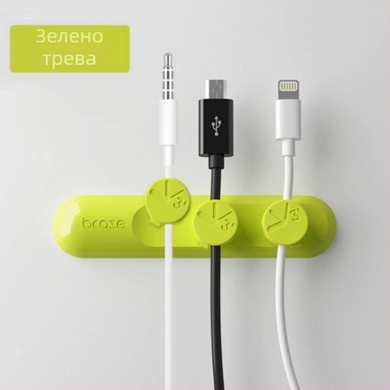 Магнитен навивач за кабели и настолен организатор за Android зарядни кабели