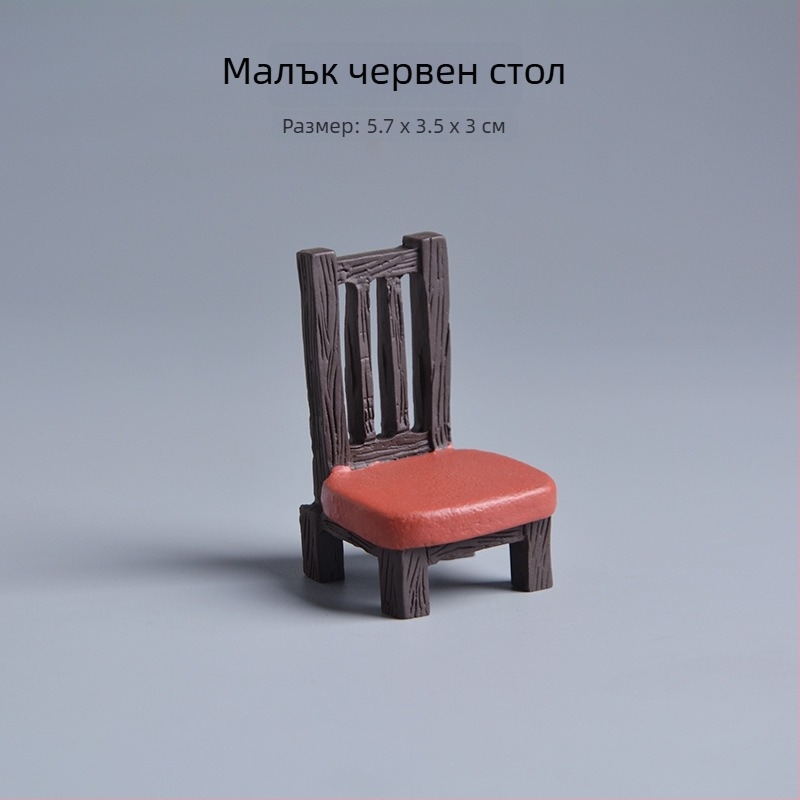 Настолна лампа с котка в карикатурен стил, изработена от синтетична смола, мини ландшафт бонсай