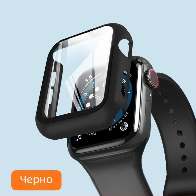 Защитно покритие за екран от закалено стъкло за Apple Watch с интегриран защитен калъф – 3/4 пълно покритие, марка Billy