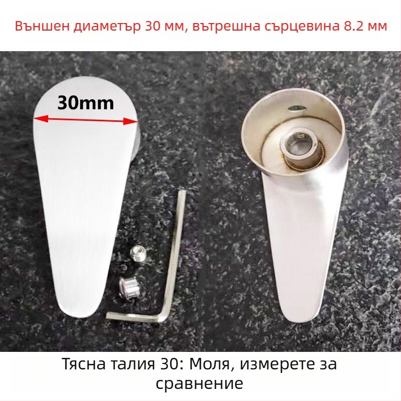 Кухненска дръжка за кран от неръждаема стомана – гореща и студена вода, превключвател, модерен минимализъм