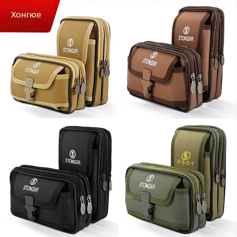 Мъжка поясна чанта от плат – бизнес стил, на колан, дишаща, износоустойчива, зима 2022