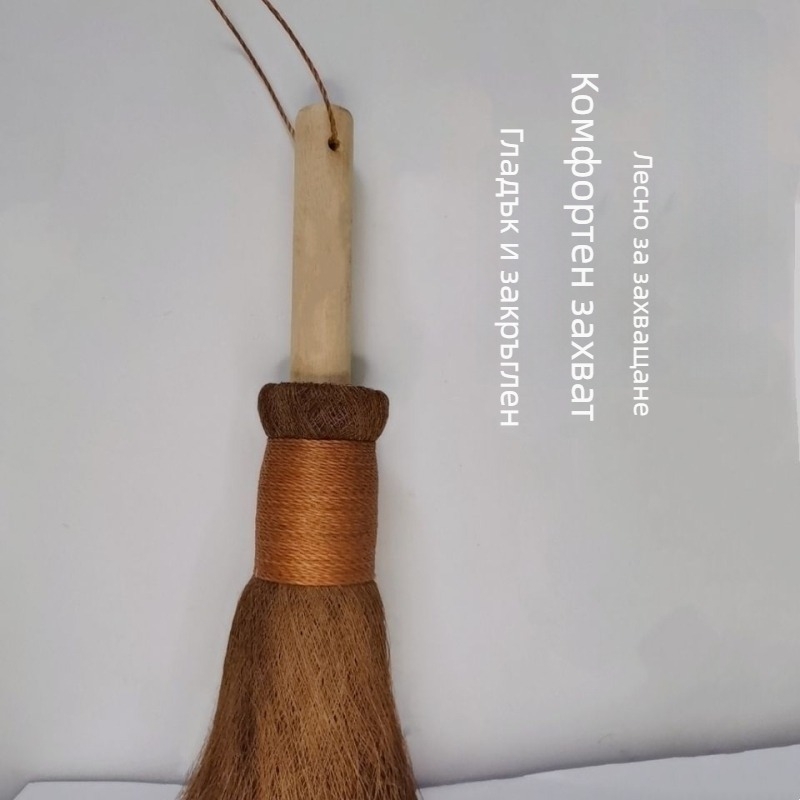 Четка за миене на съдове от кокосова палма за непригарени тигани, средно твърда четина