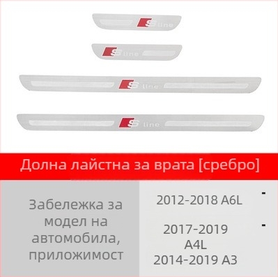 Защитна плоча за прагове от неръждаема стомана ADMKT-01 за Audi