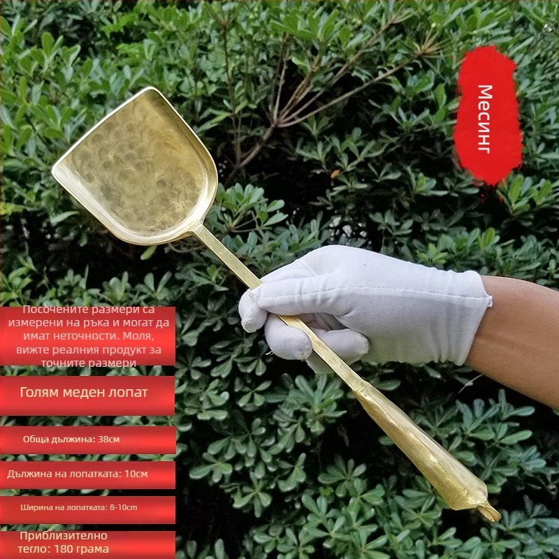 Медна лъжица, модерен прост дизайн, за възрастни, едноцветен модел, кухненски прибори Copper Craftsman