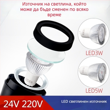 Лампа за металорежещ станок – LED, магнитно монтирана, двойно напрежение 24V/220V (Brand: Nine; Authorized private brands: Yes; Type: Lamps)