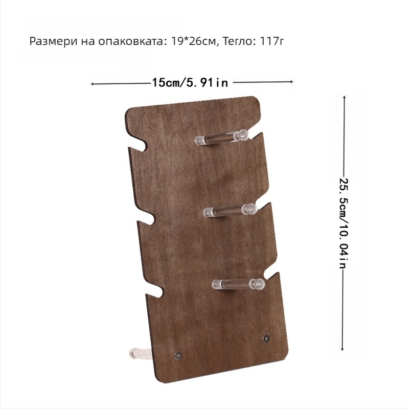 Дървена стойка за очила за съхранение, пет етажа, конструкция от мултислойна дъска, лазерно рязане, дървен корпус, модел 3015