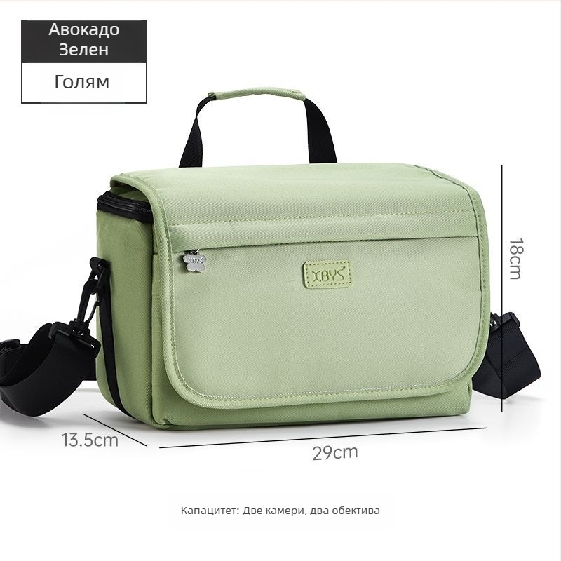 Чанта за камера от PU кожа за безогледална камера, презрамка, стил чанта, домашно съхранение, пролет 2025