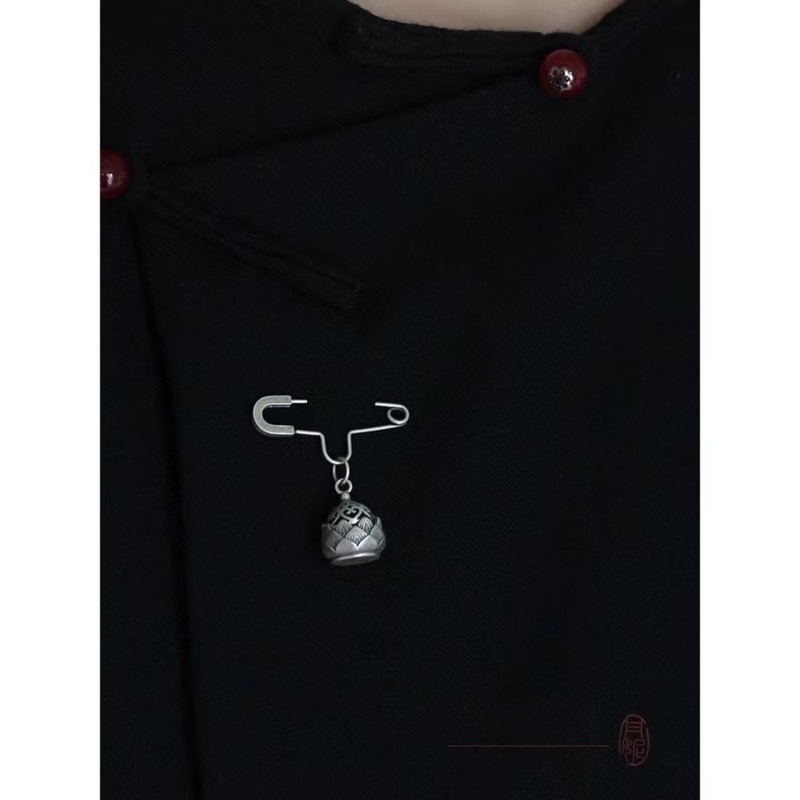 Брошка с меден лотос, ретро артистичен стил, декоративно изделие, електроплатирано покритие