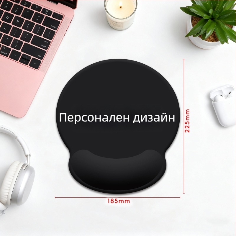 Персонализирана подложка за китката към клавиатура със силиконова паметна пяна, антиподхлъзваща, двустранна, термопечат на лого