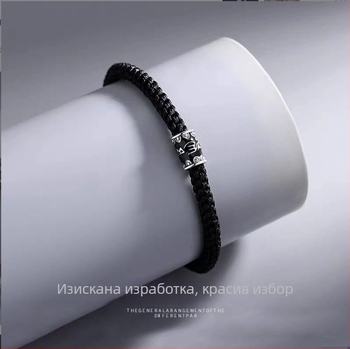 DIY преплетена гривна от ръчно въже, унисекс, религиозен/тотемен стил, епоксидни мъниста с електроплатинг, произход Шанвей